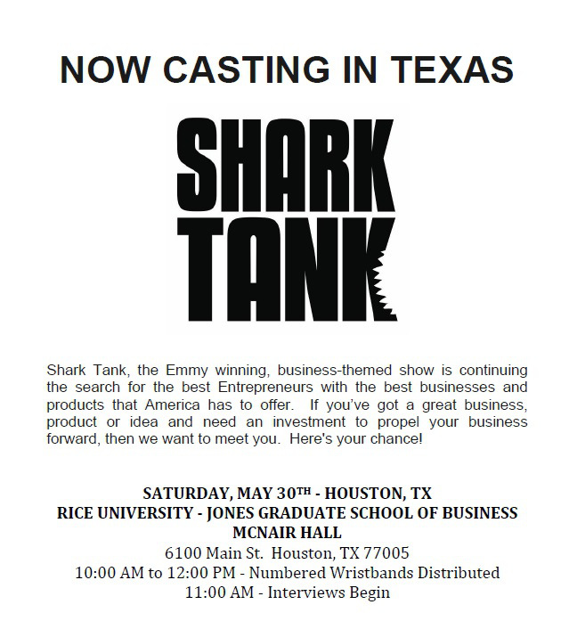 ABC's Shark Tank Open Cast Call