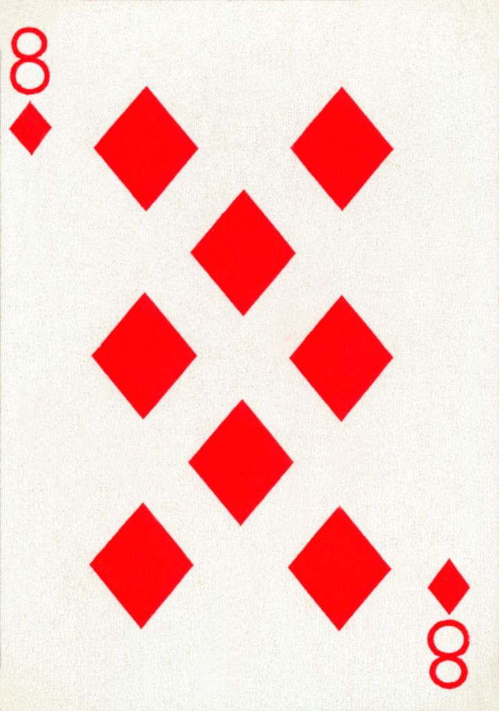 8 of Diamonds from a deck of Goodall & Son Ltd